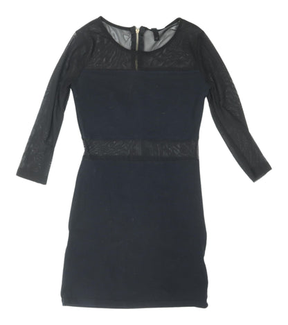 H&M Women's Black Bodycon Mini Dress Size 8