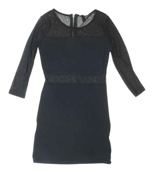 H&M Women's Black Bodycon Mini Dress Size 8