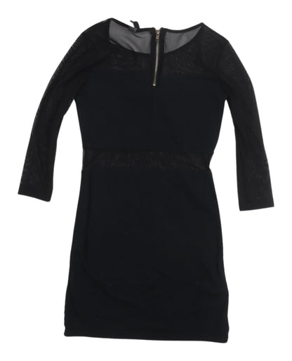 H&M Women's Black Bodycon Mini Dress Size 8