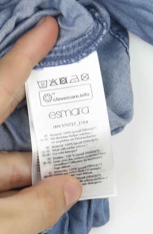 Esmara Women's Blue Shirt Dress, Size 6, New