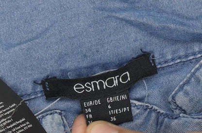 Esmara Women's Blue Shirt Dress, Size 6, New