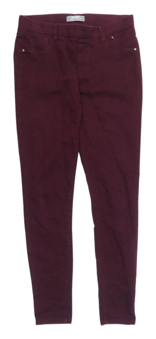 Dorothy Perkins Women's Purple Skinny Jeans Size 10 S
