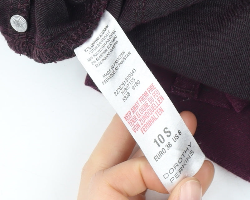 Dorothy Perkins Women's Purple Skinny Jeans Size 10 S