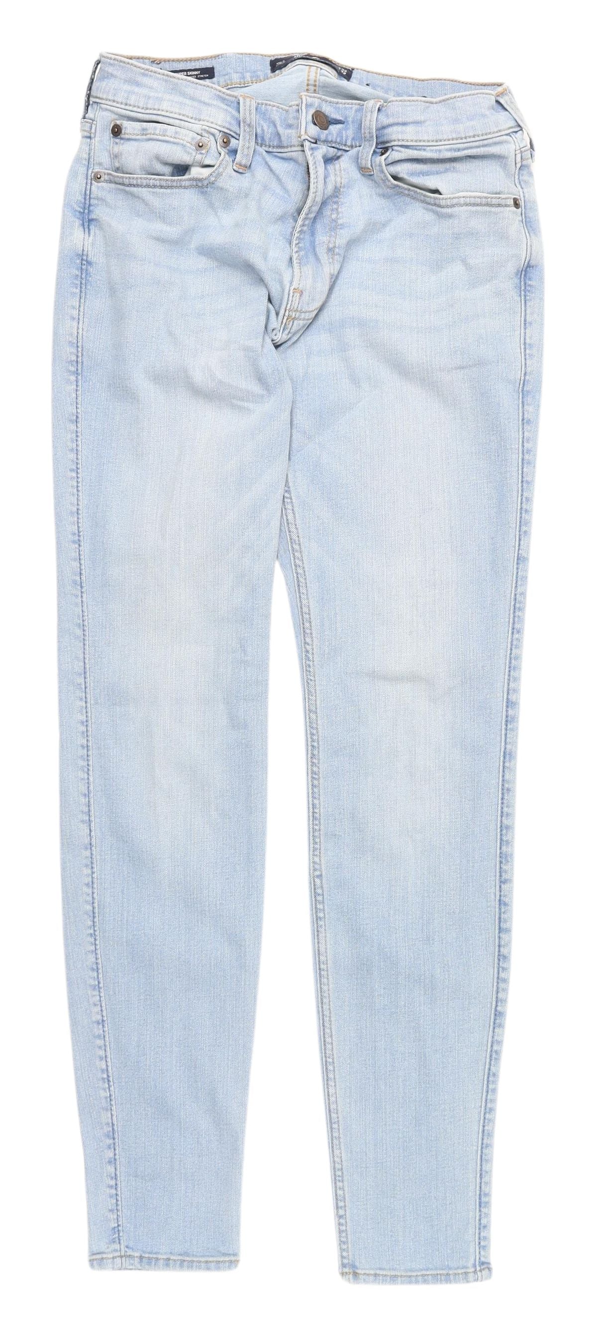 Hollister Women's Light Blue Skinny Jeans, Size 32 Slim Fit