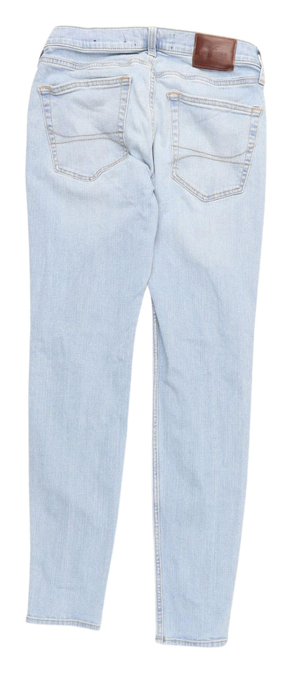 Hollister Women's Light Blue Skinny Jeans, Size 32 Slim Fit