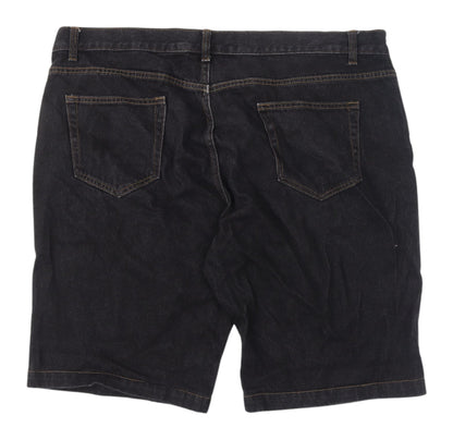 George Men's Black Bermuda Denim Shorts Size 42 Casual
