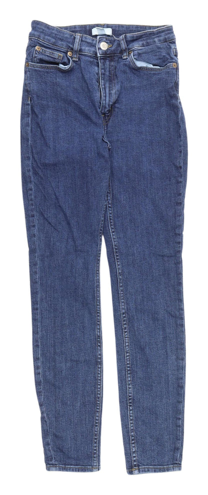 Womens UK Size 10 H&M Regular Fit Skinny Blue Jeans