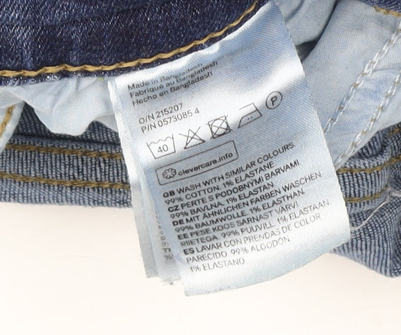 Womens UK Size 10 H&M Regular Fit Skinny Blue Jeans