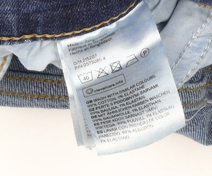Womens UK Size 10 H&M Regular Fit Skinny Blue Jeans