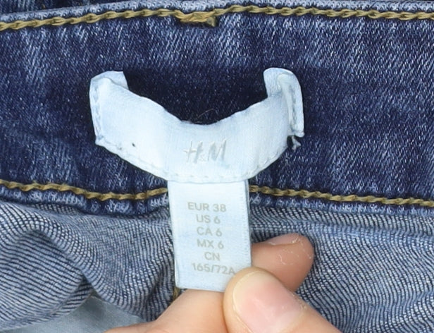 Womens UK Size 10 H&M Regular Fit Skinny Blue Jeans