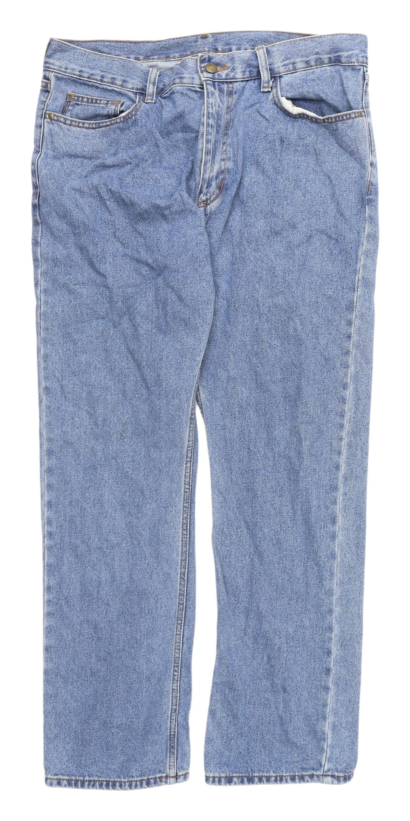 Marks & Spencer Men's Blue Straight-Leg Jeans
