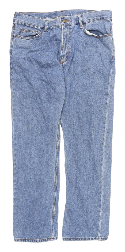 Marks & Spencer Men's Blue Straight-Leg Jeans