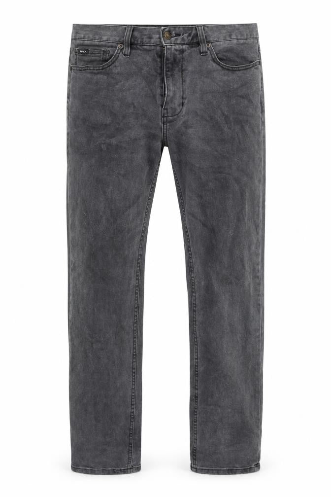 Mens UK Size 10 RVCA Regular Fit Straight Grey Jeans
