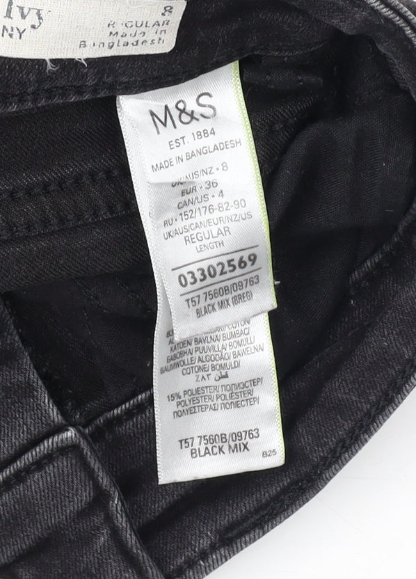 Womens UK Size 4 Marks and Spencer Regular Fit Skinny Black Jeans