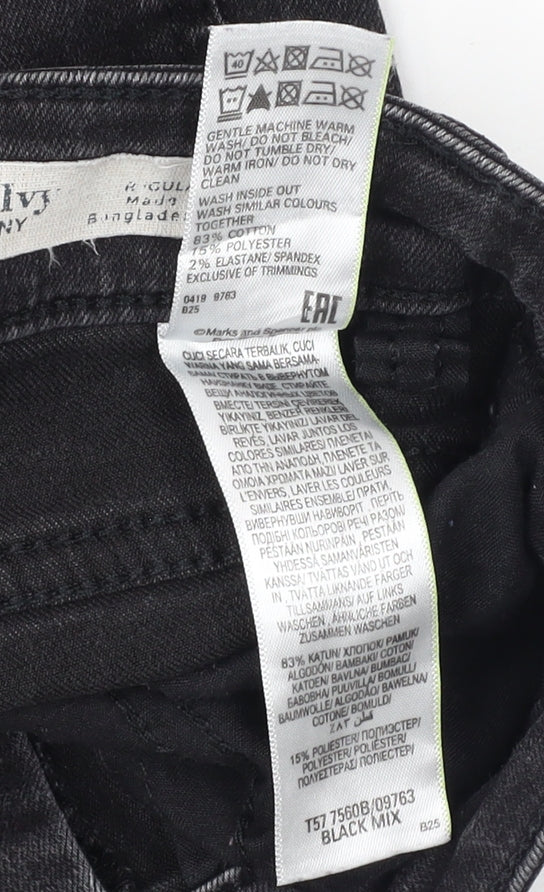 Womens UK Size 4 Marks and Spencer Regular Fit Skinny Black Jeans
