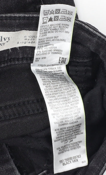 Womens UK Size 4 Marks and Spencer Regular Fit Skinny Black Jeans