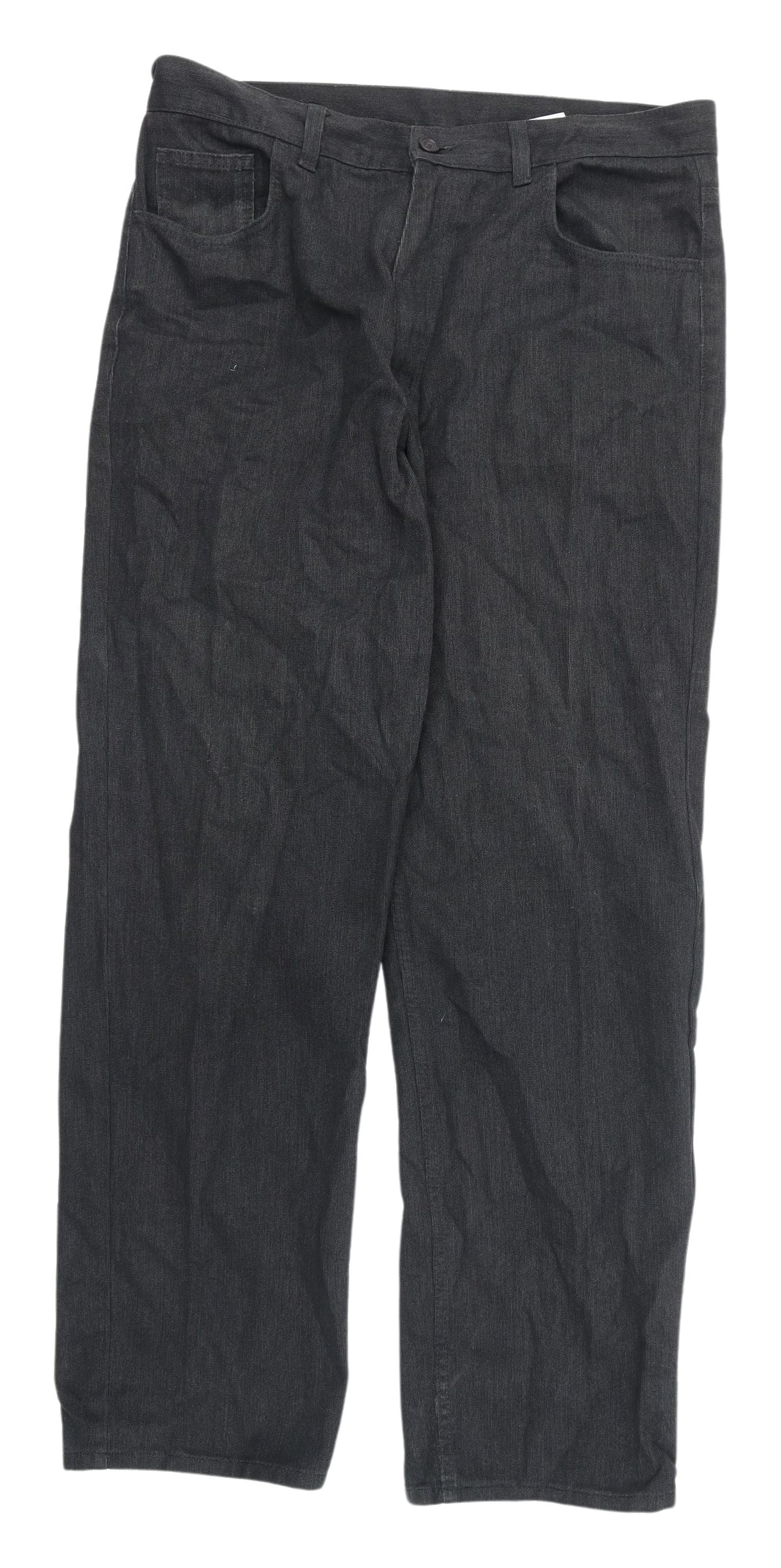 Next Men's Black Relaxed Fit Trousers Size 36