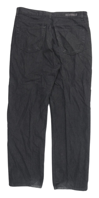 Next Men's Black Relaxed Fit Trousers Size 36