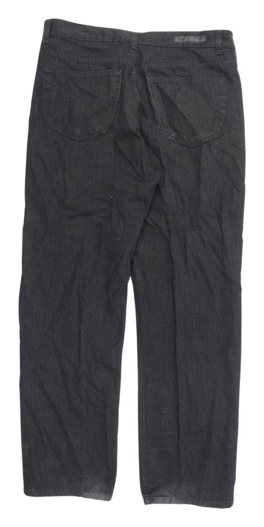 Next Men's Black Relaxed Fit Trousers Size 36