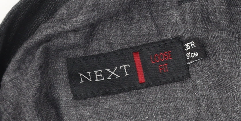 Next Men's Black Relaxed Fit Trousers Size 36