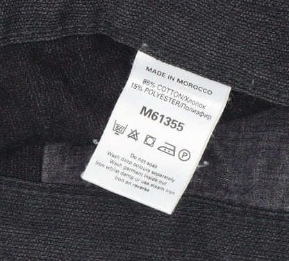 Next Men's Black Relaxed Fit Trousers Size 36