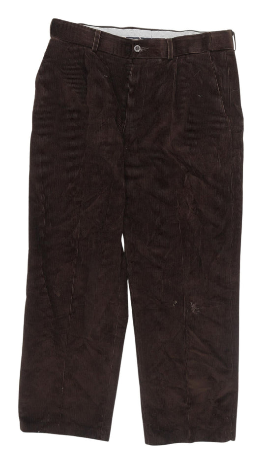 Maine New England Men's Brown Corduroy Trousers 34S