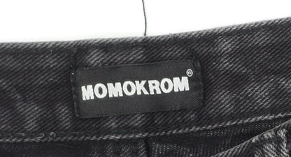 Momokrom Women's Black Straight Jeans, Size 8