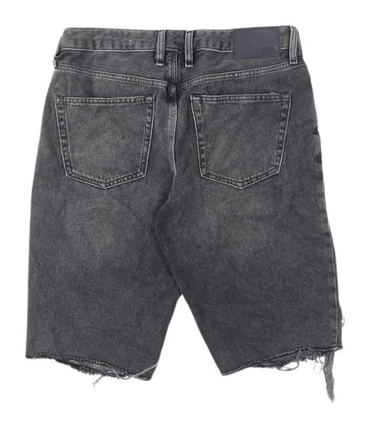 River Island Men's Black Cargo Shorts L Distressed Denim