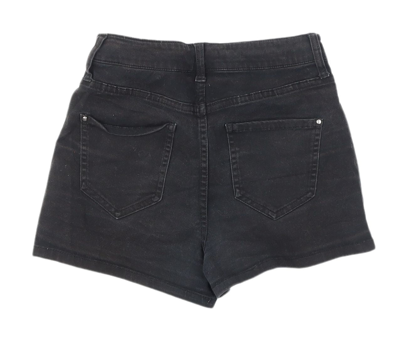 River Island Women's Black High Rise Denim Shorts