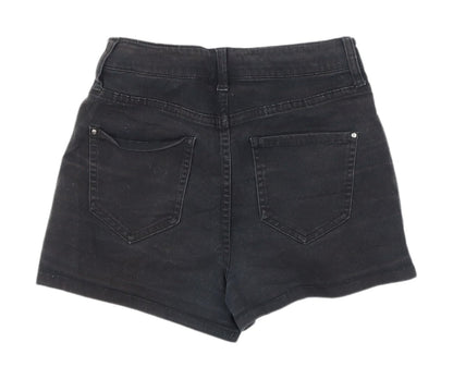 River Island Women's Black High Rise Denim Shorts