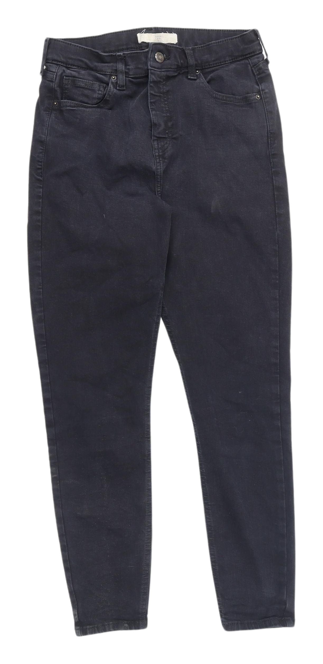 Topshop Women's Black Straight Jeans Size 30 Slim Fit