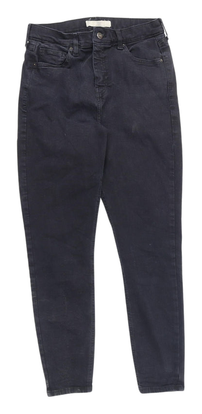 Topshop Women's Black Straight Jeans Size 30 Slim Fit