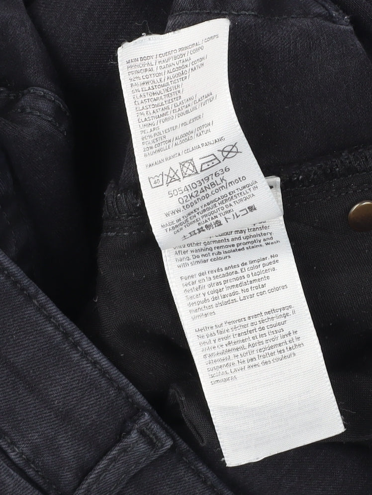 Topshop Women's Black Straight Jeans Size 30 Slim Fit