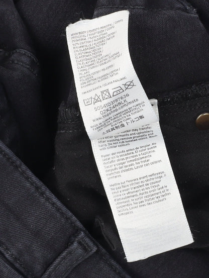 Topshop Women's Black Straight Jeans Size 30 Slim Fit