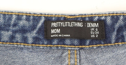PrettyLittleThing Women's Blue Mom Jeans, Size 6