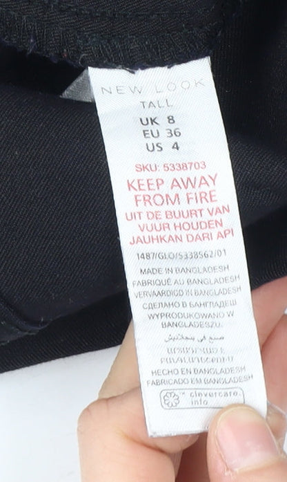 New Look Women's Black Skinny Jeans - Size S, Distressed Tall