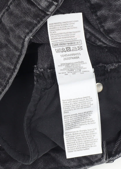 Topshop Women’s Black High-Rise Cut-Off Shorts