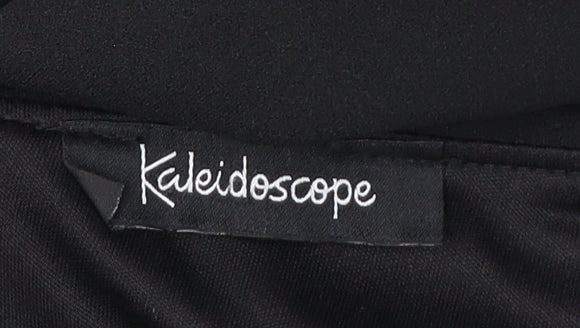 Womens UK Size 10 Kaleidoscope Black Basic Blouse