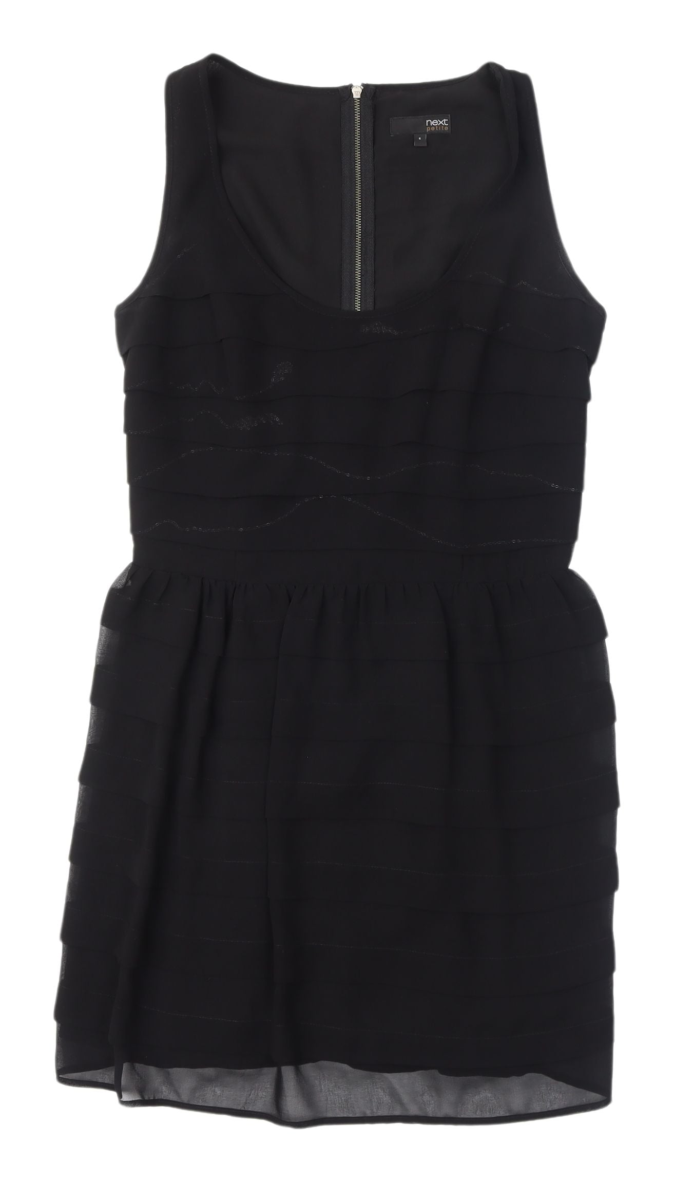 Next Petite Black Sleeveless Bodycon Dress Size 10