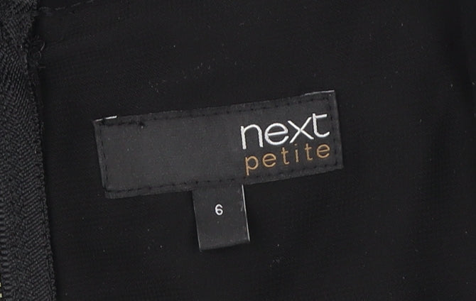 Next Petite Black Sleeveless Bodycon Dress Size 10