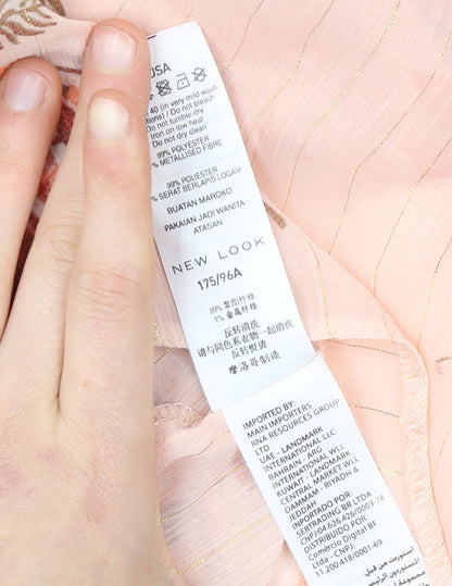 New Look Women's Floral Blouse, Size 14, Multicoloured Chiffon