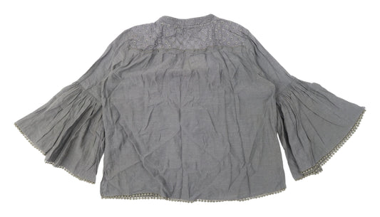 Womens UK Size 8 Mint Velvet Grey Bohemian Blouse