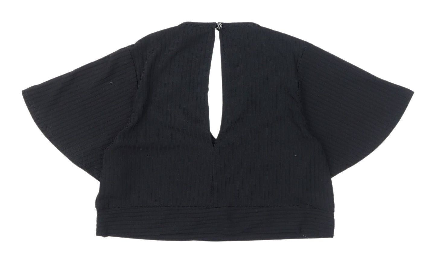 Womens UK Size 18 New Look Black Cropped Blouse