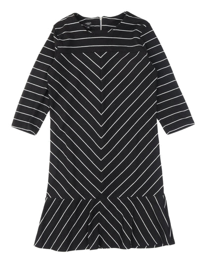 Therapy Black Striped Shift Dress Women Size 10