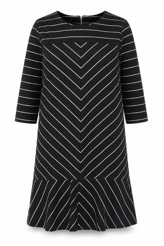 Therapy Black Striped Shift Dress Women Size 10