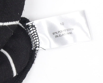 Therapy Black Striped Shift Dress Women Size 10