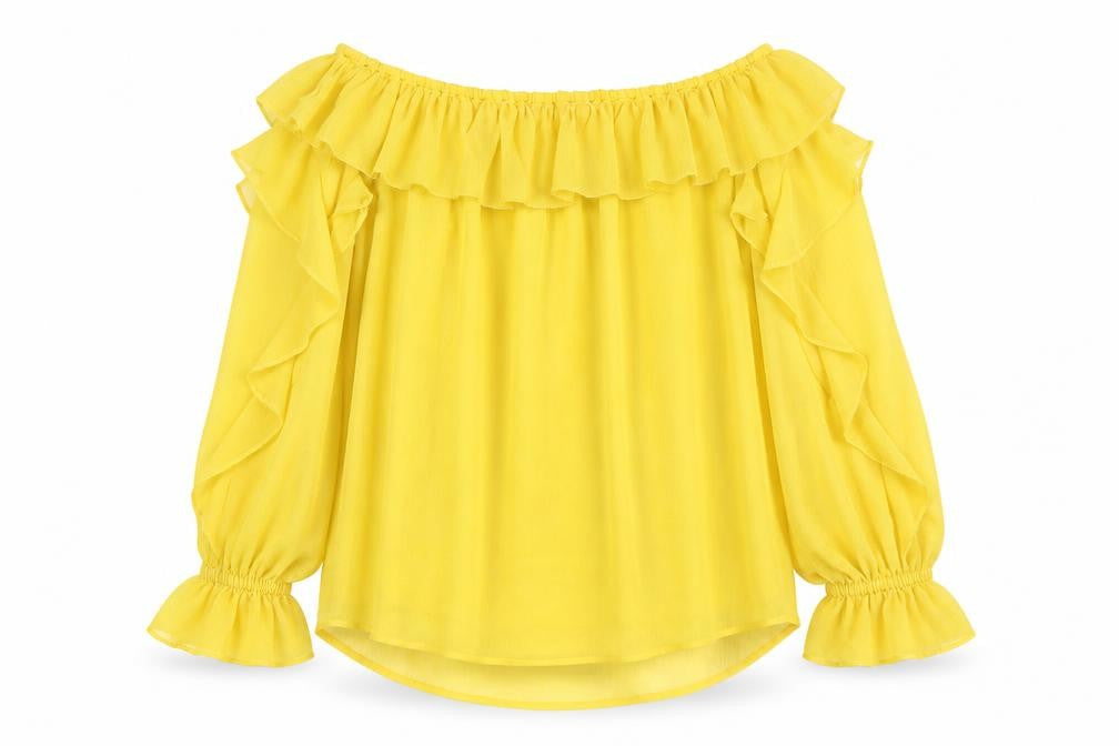 Womens UK Size 8 River Island Yellow Tunic Blouse