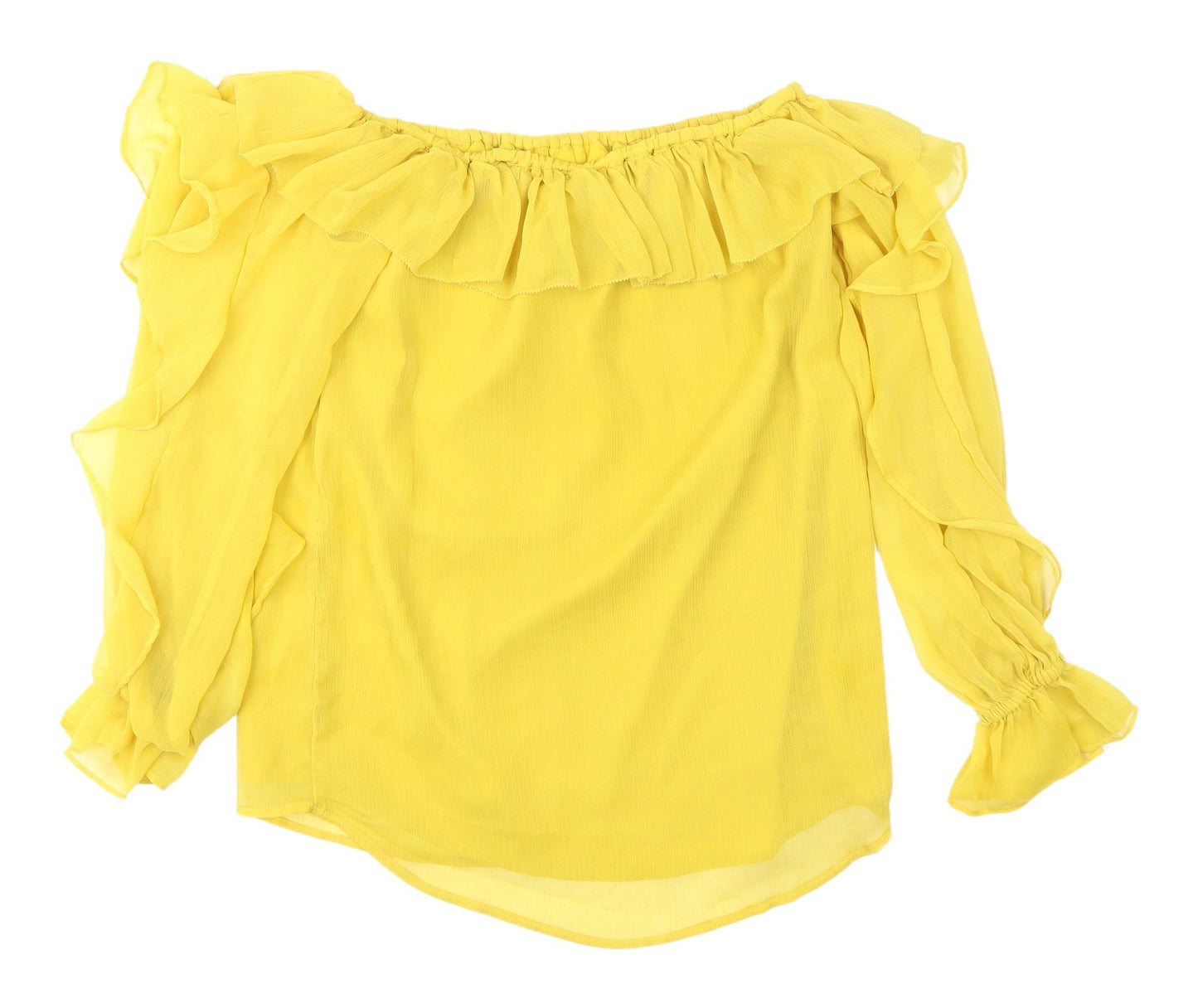 Womens UK Size 8 River Island Yellow Tunic Blouse