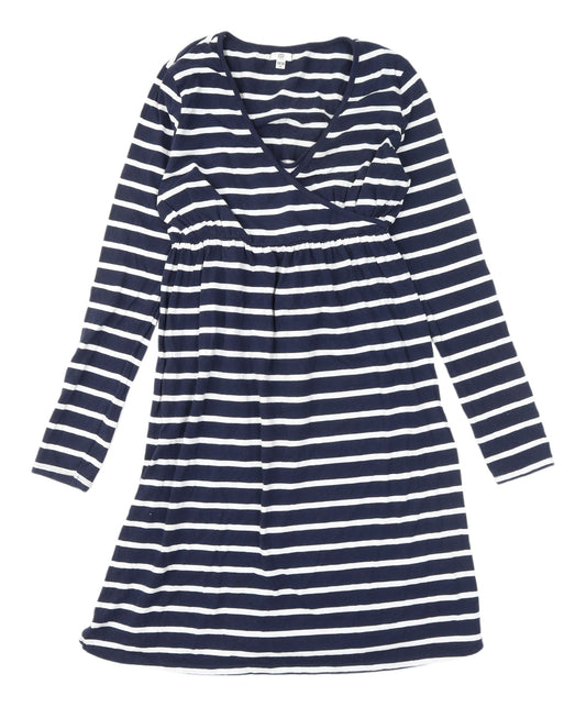 La Redoute Women’s Blue Striped Wrap Dress, Size 6