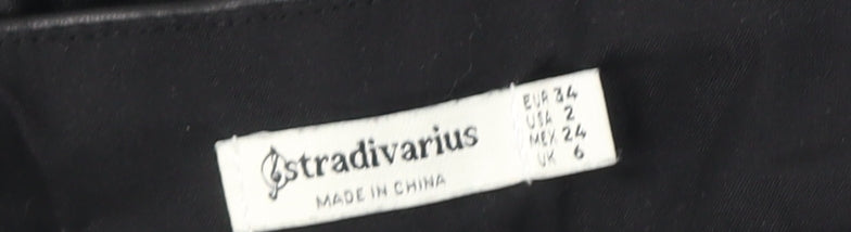 Stradivarius Women's Black Culotte Shorts, Size 6